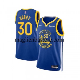 Maglia NBA Golden State Warriors Stephen Curry 30 Nike Icon Edition 2023-2024 Blu Swingman - Uomo
